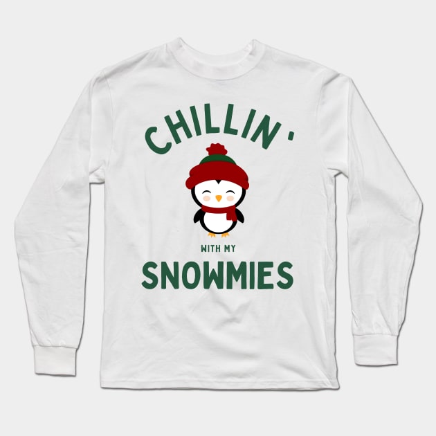 Chillin with my snowmies Long Sleeve T-Shirt by Random Designs